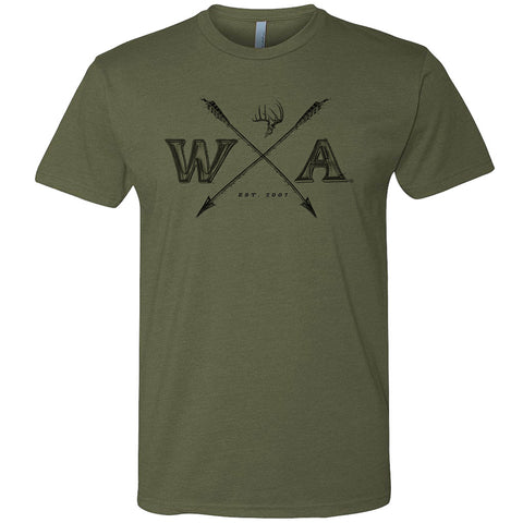 Cross Arrow Sketch Army Green