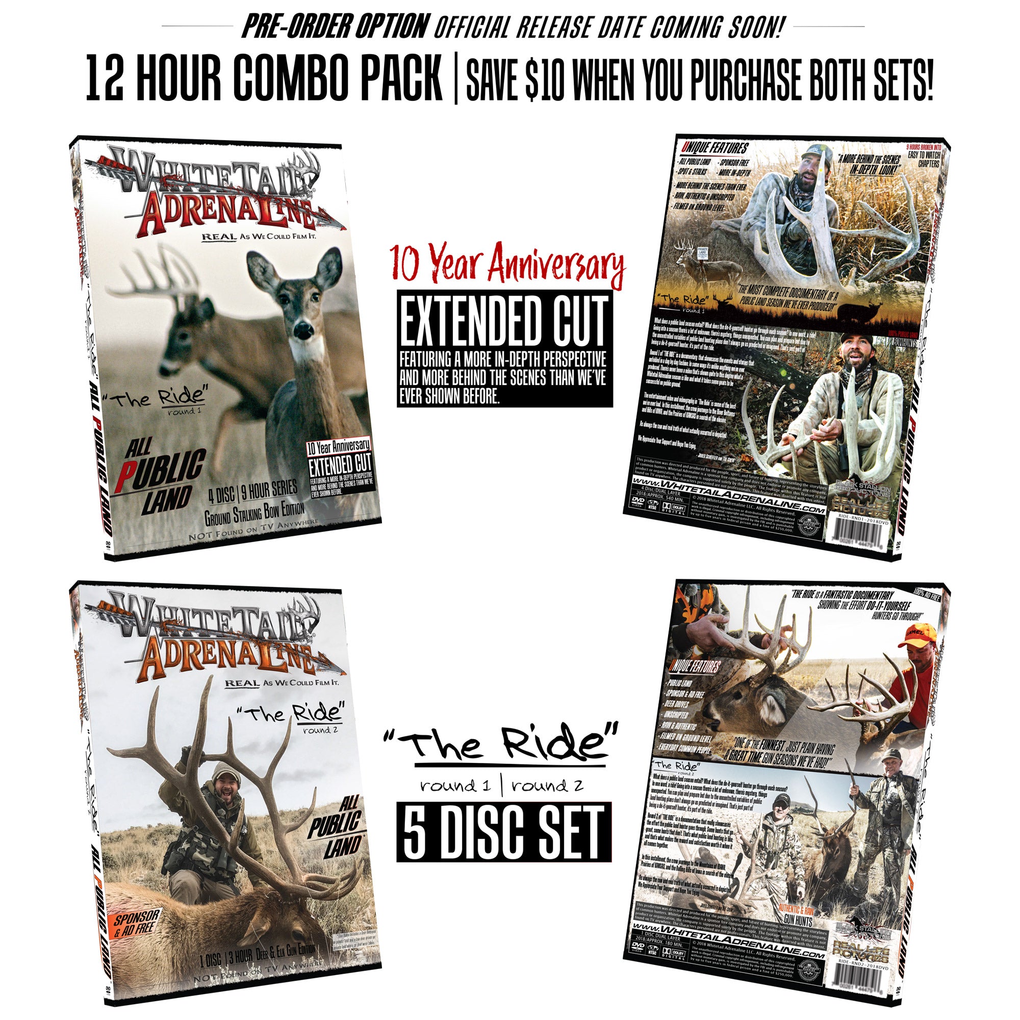 The Ride Dvd THE RIDE • Round 1 & 2 Combo | Season 11 | 5 Movies – Whitetail Adrenaline