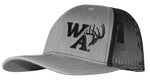 WA Rack logo Richardson 112 snapback in Light Grey/Black