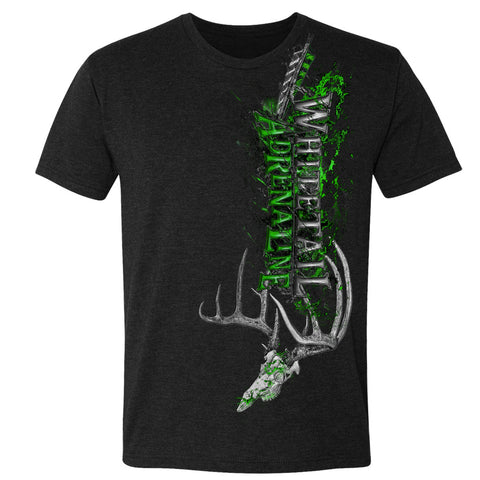Black Tri-Blend Tee | Vertical WA with Rack Lime Ink