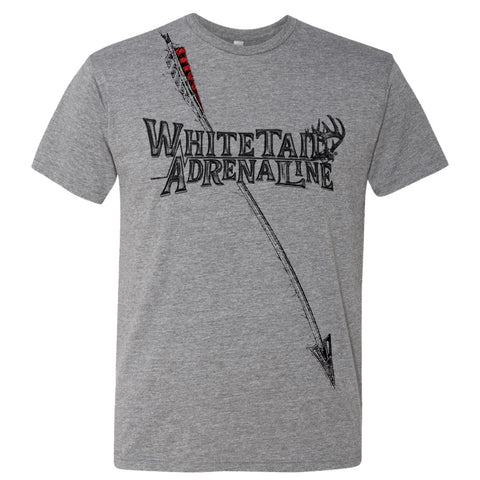 Grey Heather Tri-Blend Tee | Black Sketch Arrow